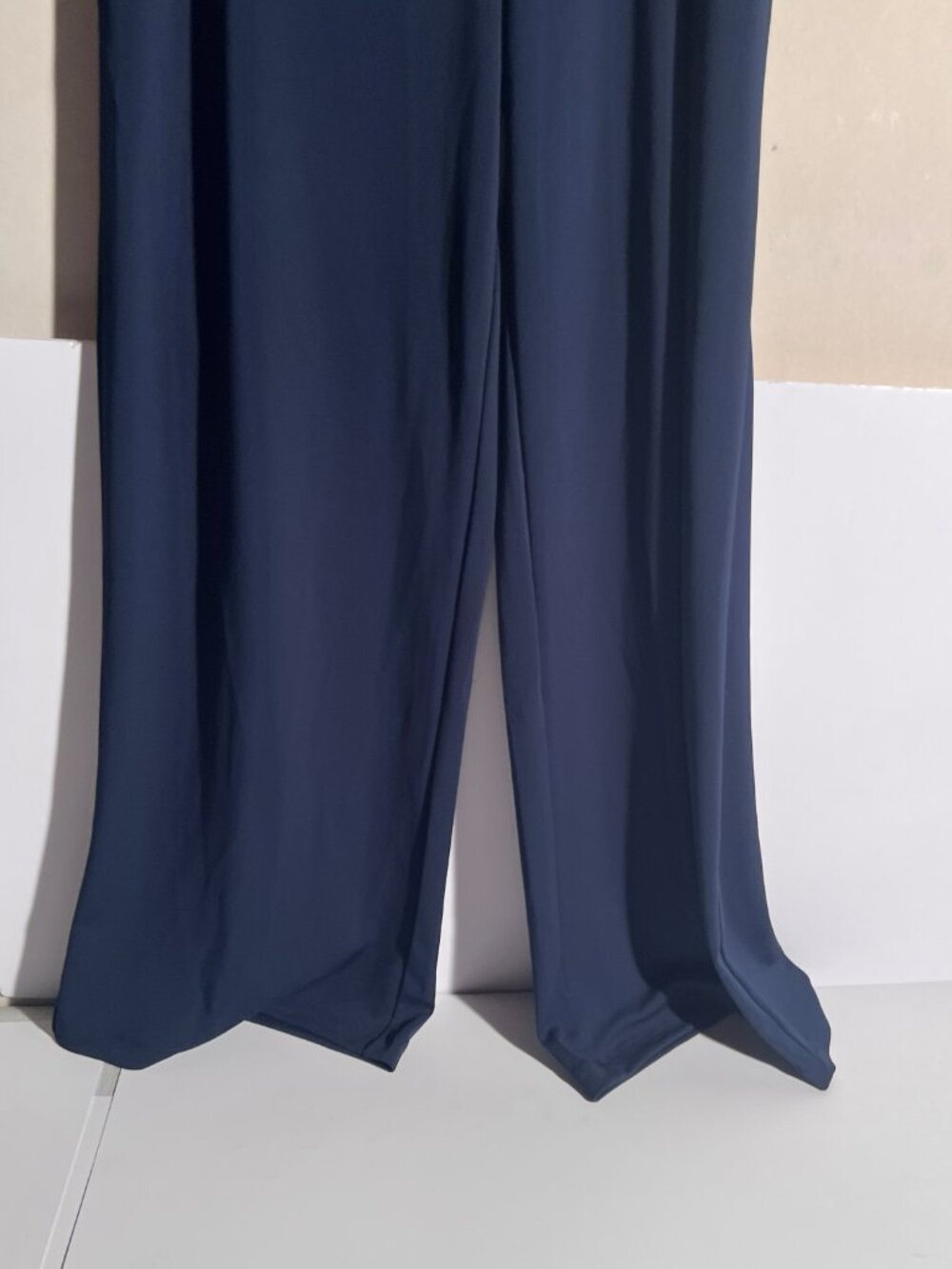 UNIQLO Dark Navy Wide Leg Knit Pants / Dress Trousers - Picture 3 of 9